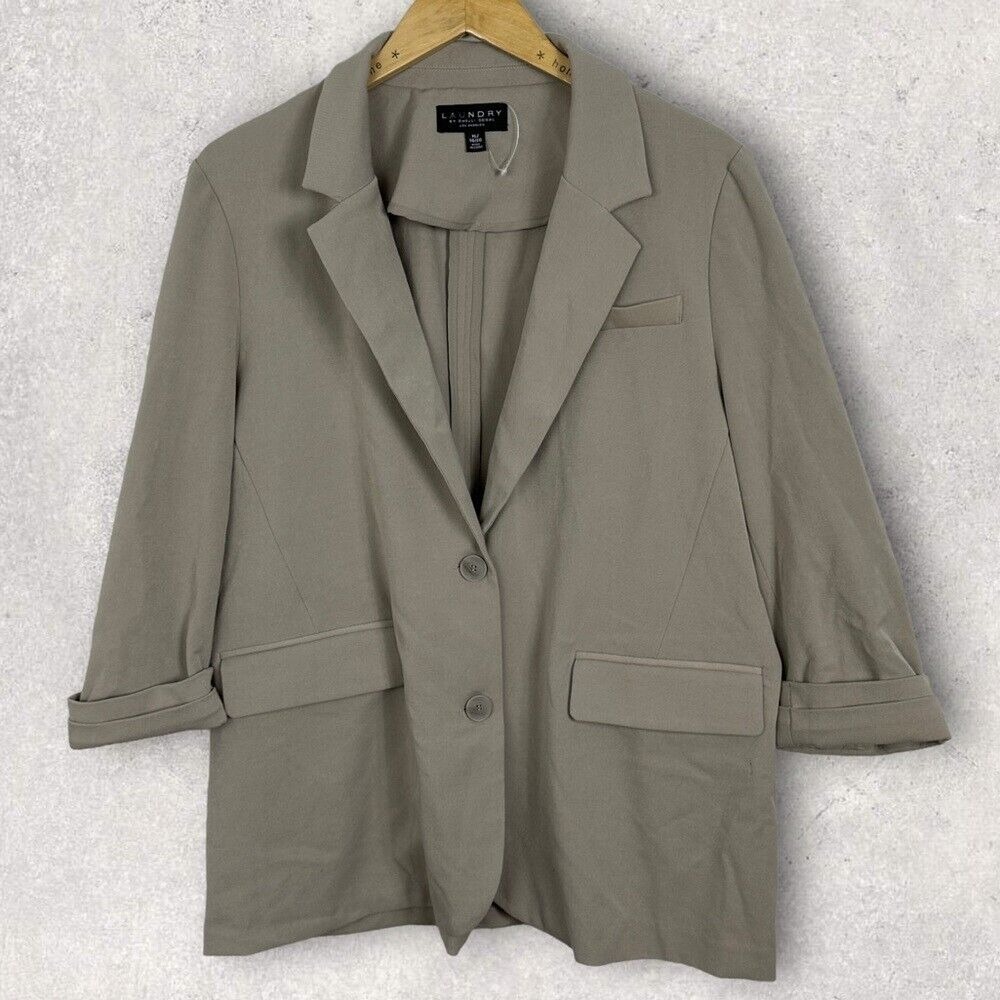 Laundry Shelli Segal Beige Tan Blazer‎ Jacket Size XL 2022 Nordstrom Minimalist